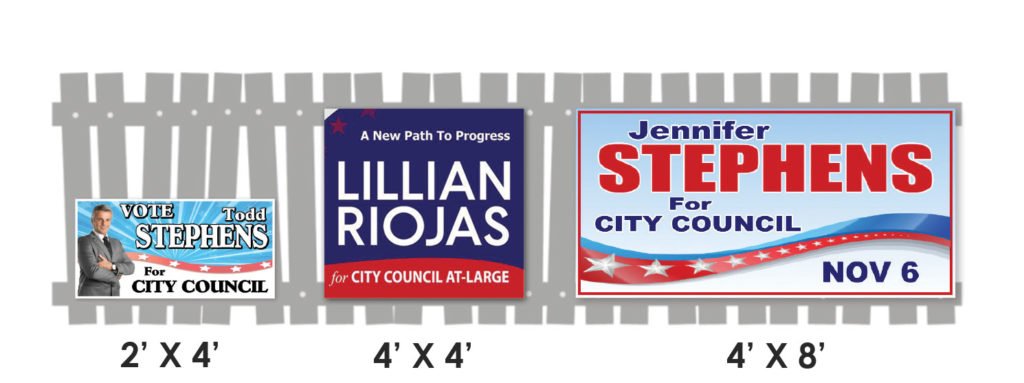 custom fence sign printing for campaigns