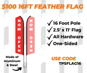 16 ft feather flag printing special